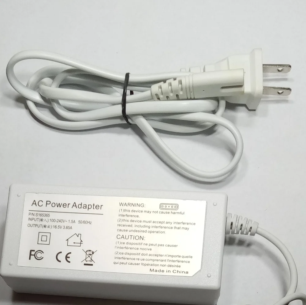 Replacement Power Supply Adapter S165365 White 16.5V for MacBook